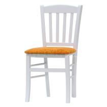 Jídelní a kuchyňská bílá židle VENETA - látka