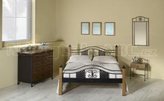 Kovová postel ELBA 200x180 cm