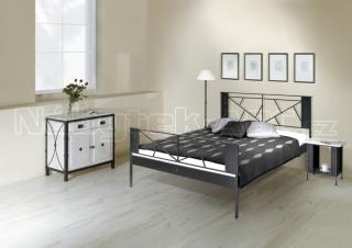 Kovová postel VALENCIA 200 x 140 cm