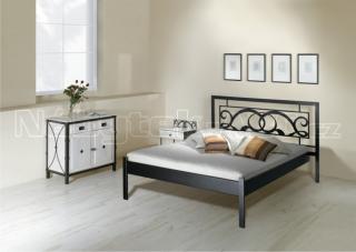 Kovová postel GRANADA kanape 200 x 180 cm