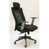 Kancelářská židle (křeslo) LEXA s podhlavníkem (síťový opěrák)
