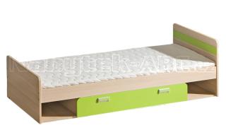 LIMO L13 postel, úložný prostor, zelená, 198,5x84 cm