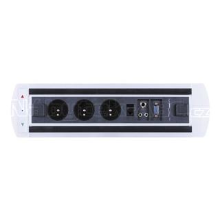Elektrický otočný panel, VAULT  BTCZ 004, 3x el. zásuvka, 1x data, VGA, audio, mikrofon