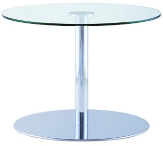 Konferenční stůl IRIS TABLE, IR 856.02, čiré sklo, Ø 60cm