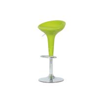 barová židle zelená/plast chrom