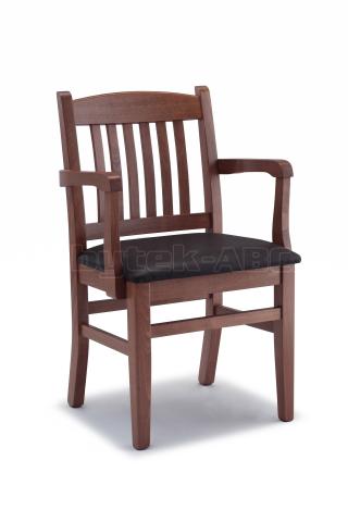Jídelní a kuchyňská židle Art. 41 CAPOTAVOLA, područky, čalouněný sedák, buk