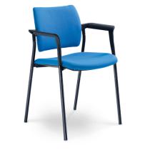 Jednací a konferenční židle DREAM 110/B-N1, konstrukce černá, područky