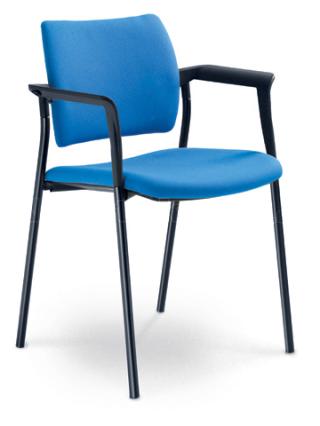 Jednací a konferenční židle DREAM 110/B-N1, konstrukce černá, područky