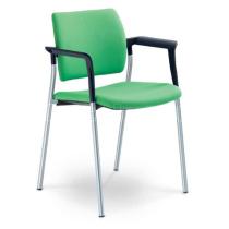 Jednací a konferenční židle DREAM 110/B-N2, konstrukce efekt hliník, područky