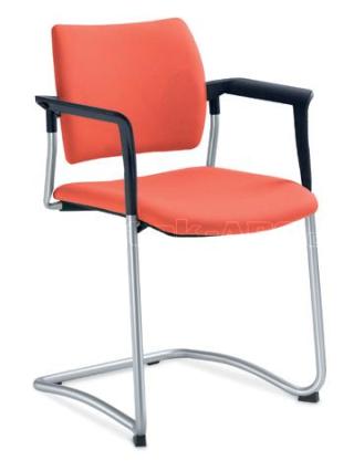 Jednací a konferenční židle DREAM 130/B-N2, konstrukce v barvě efekt hliník, područky 