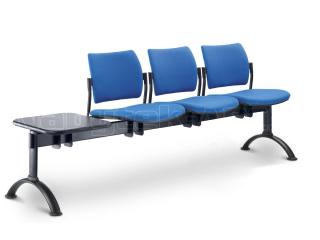 Multisedák třímístný DREAM 140/3T-N1, konstrukce černá, stolek 