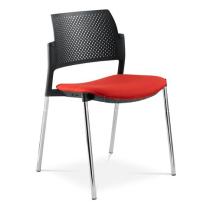 Jednací a konferenční židle DREAM+ 100-BL-N4, konstrukce chromovaná