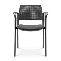 Jednací a konferenční židle DREAM+ 100-BL/B-N1, konstrukce černá, područky