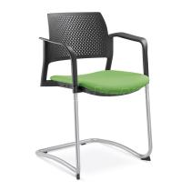 Jednací a konferenční židle DREAM+ 101-BL/B-N1, konstruk černá, područky