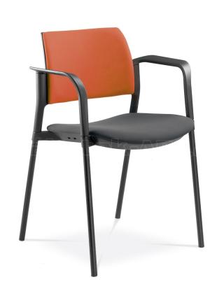 Jednací a konferenční židle DREAM+ 103-BL/B-N1, konstrukce černá, područky