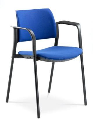 Jednací a konferenční židle DREAM+ 103-BL/B-N4, konstrukce chromovaná, područky