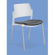 Jednací a konferenční židle DREAM+ 100-WH-N4, konstrukce chromovaná