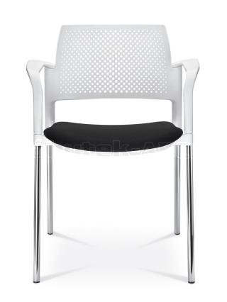 Jednací a konferenční židle DREAM+ 100-WH/B-N1, konstrukce černá, područky