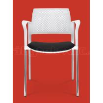Jednací a konferenční židle DREAM+ 100-WH/B-N2, konstrukce efekt hliník, područky