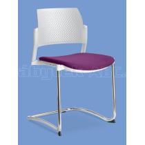 Jednací a konferenční židle DREAM+ 101-WH/B-N4, konstrukce chromovaná, područky