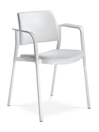 Jednací a konferenční židle DREAM+ 103-WH/B-N2, konstrukce efekt hliník, područky