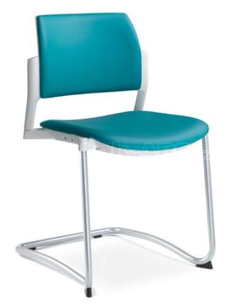 Jednací a konferenční židle DREAM+ 104-WH-N2, konstrukce efekt hliník