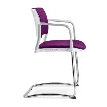 Jednací a konferenční židle DREAM+ 104-WH/B-N4, konstrukce chromovaná, područky