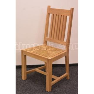 Teaková  židle NANDA, sedák mořská tráva