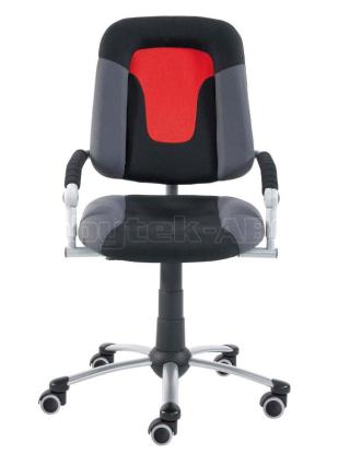 Rostoucí dětská židle FREAKY SPORT, s potahem v kombinaci barev šedá, černá, červená