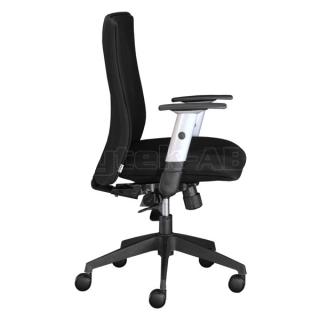 Kancelářská židle (křeslo) LEXA bez podhlavníku (síťový opěrák). Černý opěrák.