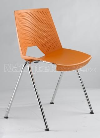 Plastová židle STRIKE 2130 PC, oranžová